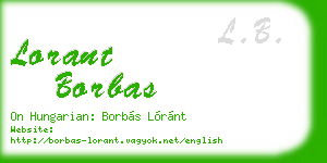 lorant borbas business card